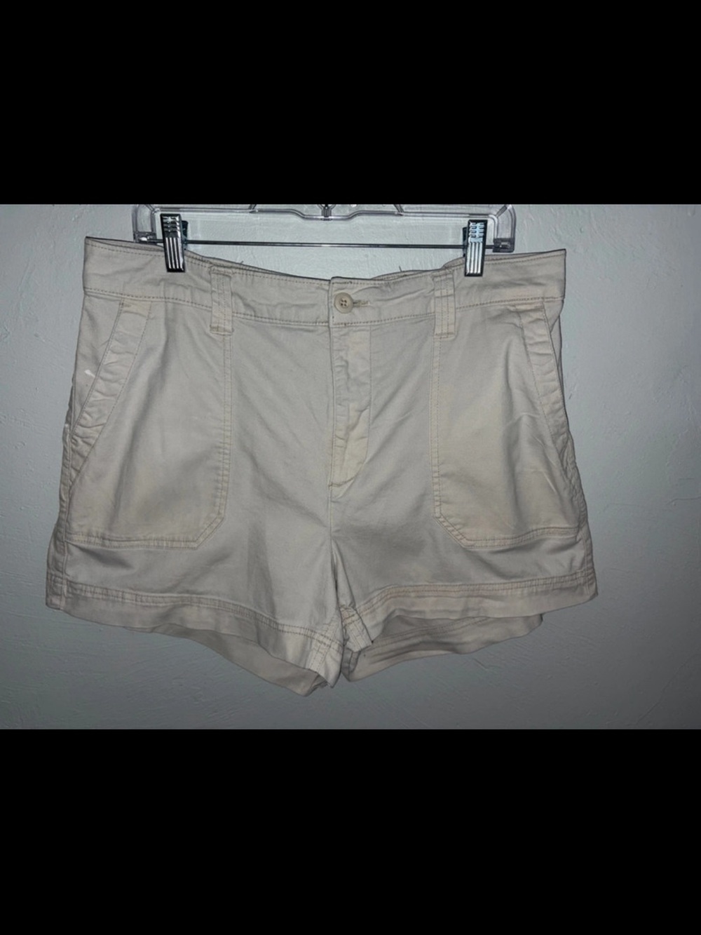 Old Navy Cream High-Rise Cotton Shorts